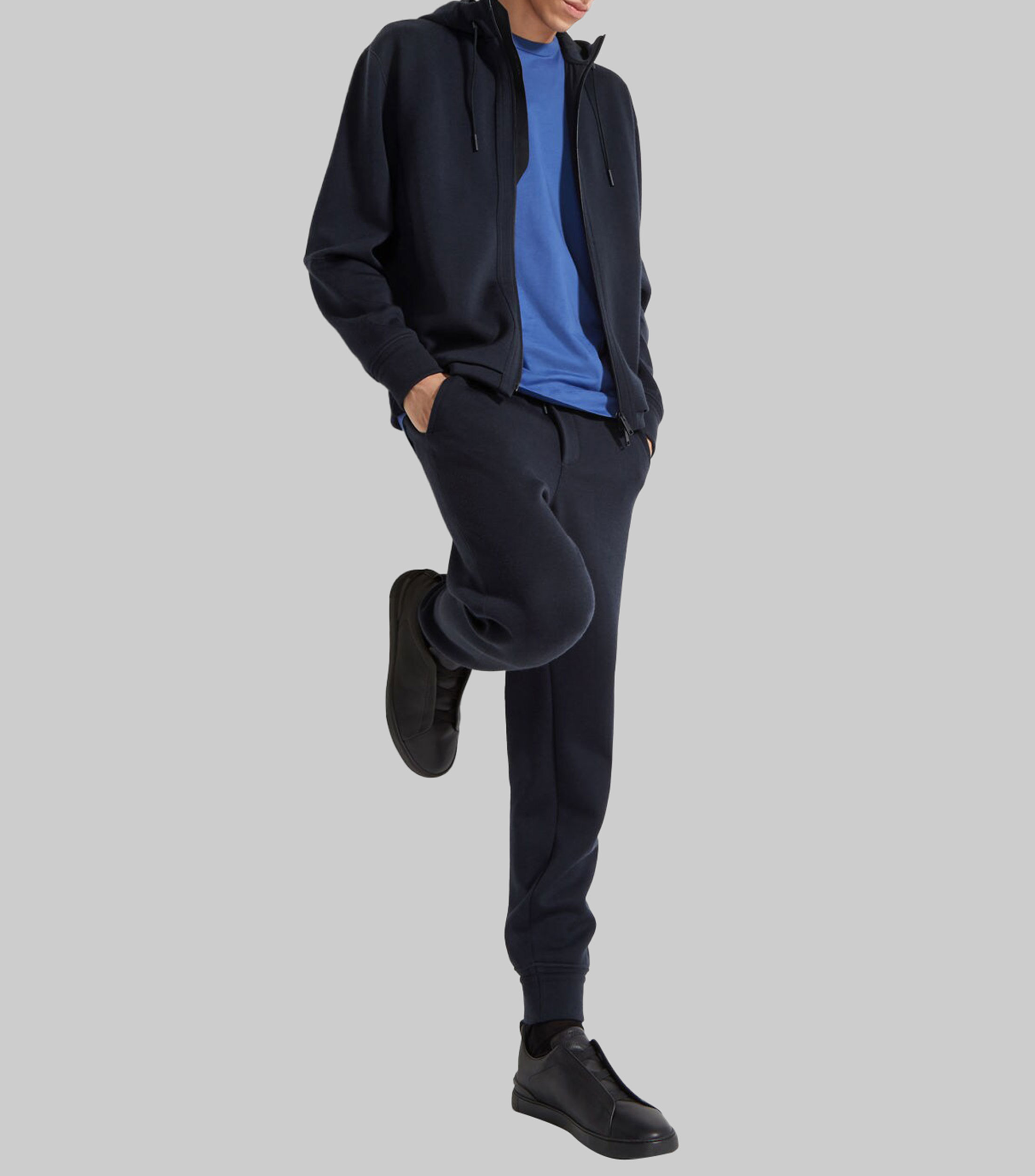 Sudadera con capucha y cierre Hombre